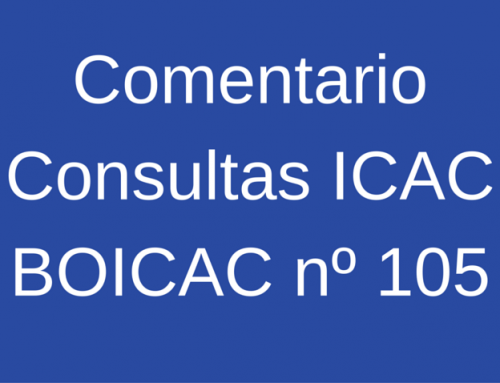 Comentario Consultas ICAC BOICAC nº 105